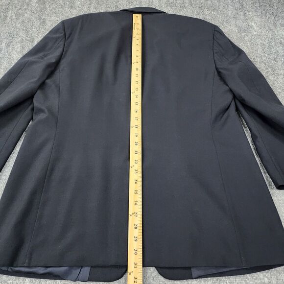 Vintage Brooks Brothers Blazer Mens 44R Black Woolmark Super 100s Union Made USA - Picture 8 of 16